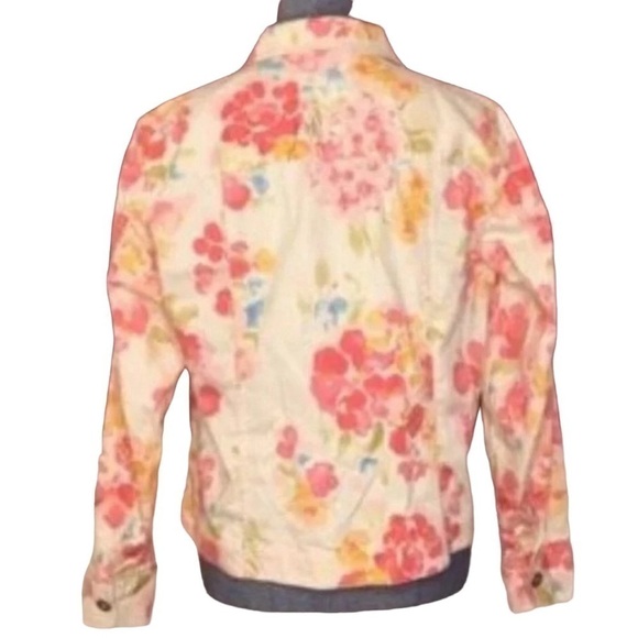 2/$20 Coldwater Creek lightweight  floral Jacket size Medium - Picture 4 of 4